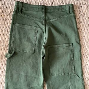 NEW with tags Tibi Drill Sam Jeans in Olive Washed Twill